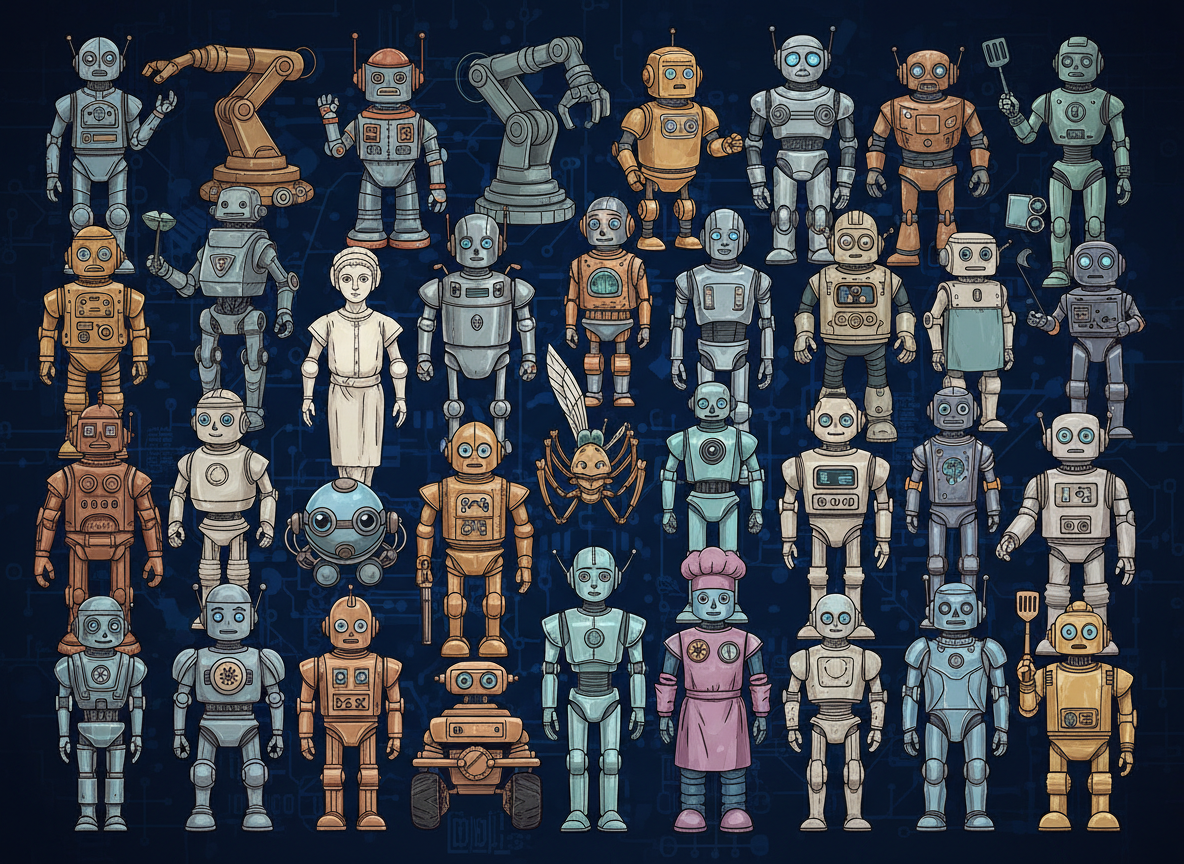 Collage robotico futuristico